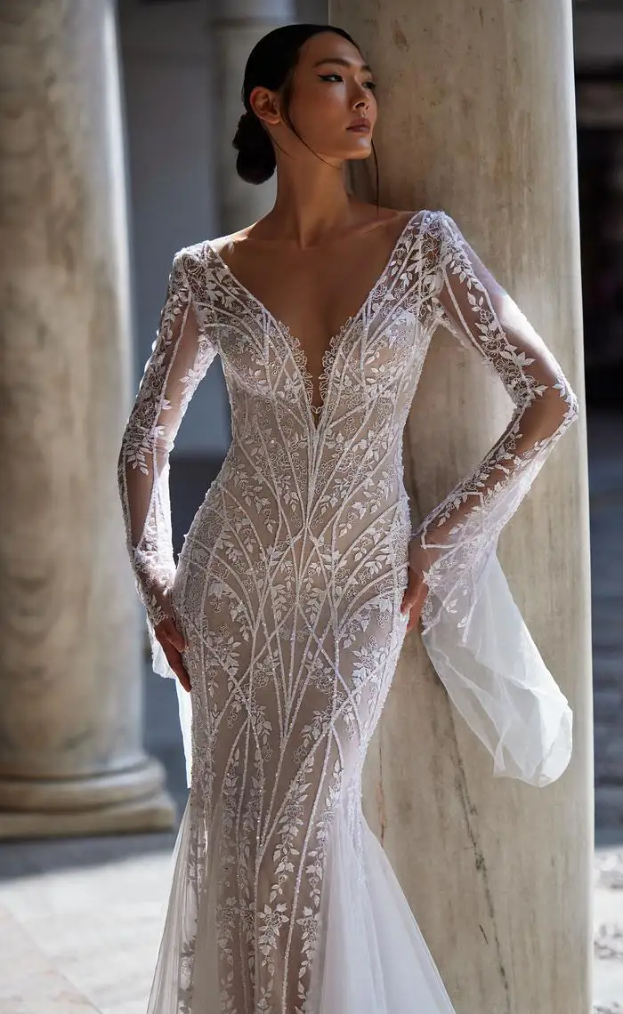 Dita Backless Boho Lace Wedding Dress